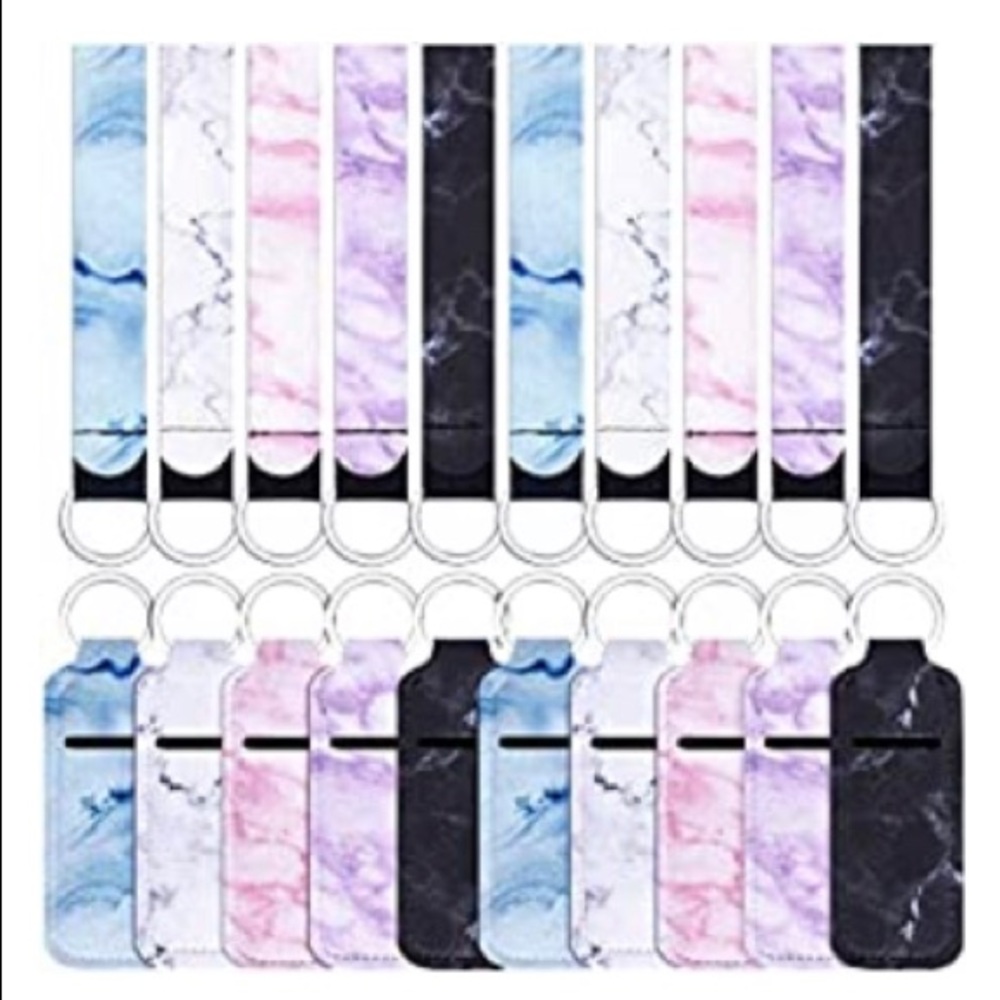 Neoprene Wrist keychain and chapstick holder